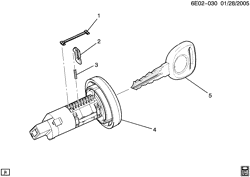 STARTER-GENERATOR-IGNITION-ELECTRICAL-LAMPS Cadillac SRX 2004-2009 E KEY & LOCK CYLINDERS/IGNITION