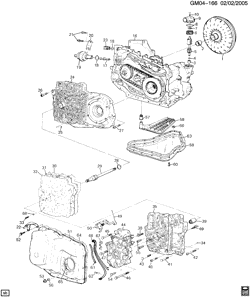 FREINS Buick Century 1984-1986 A AUTOMATIC TRANSMISSION (ME9) PART 1 THM440-T4 CASE & RELATED PARTS