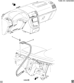 SUP. DE CARR. - AIR CLIM.- AUDIO/DIVERTISSEMENT Chevrolet Uplander (2WD) 2006-2006 UX1 ANTENNE DE NAVIGATION (U3U)