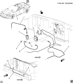 BODY MOUNTING-AIR CONDITIONING-AUDIO/ENTERTAINMENT Chevrolet Corvette 2005-2013 Y67 ANTENNA/AUDIO(US3)