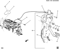 FUEL SYSTEM-EXHAUST-EMISSION SYSTEM Chevrolet Cavalier 2002-2002 J ACCELERATOR CONTROL (L61/2.2F)