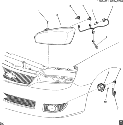 DÉMARREUR - ALTERNATEUR - ALLUMAGE - ÉLECTRIQUE - LAMPES Chevrolet Malibu (Carryover Model) 2008-2008 ZS,ZT FEUX AVANT