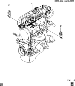 MOTEUR 3 CYLINDRES Chevrolet Spark 2006-2007 M ENGINE ASM-0.8L L3 (COMPLETE) (LBF/0.8-4)