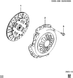 MOTEUR 4 CYLINDRES Chevrolet Spark 2006-2007 M CLUTCH COVER & PLATE (LBF/0.8-4, L11/1.0-0)