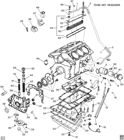 6-CYLINDER ENGINE Cadillac Catera 1999-2001 V ENGINE ASM-3.0L V6 PART 3 OIL PUMP, PAN AND RELATED PARTS