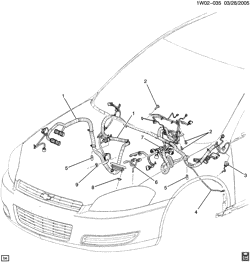 LÂMPADAS-ELÉTRICAS-IGNIÇÃO-GERADOR-MOTOR DE ARRANQUE Chevrolet Impala Limited (Carryover Model) 2006-2016 W19 WIRING HARNESS/INSTRUMENT PANEL & FUSE BLOCK (EXC 9C1,9C3)