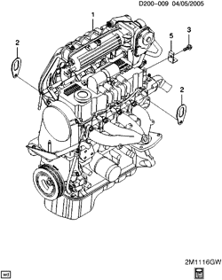 4-ЦИЛИНДРОВЫЙ ДВИГАТЕЛЬ Chevrolet Spark 2006-2007 M ENGINE ASM-1.0L L4 (COMPLETE) (L11/1.0-0)
