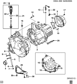 ТОРМОЗА Chevrolet Spark 2006-2007 M 5-SPEED MANUAL TRANSMISSION PART 4 (MFG) CASE & RELATED PARTS