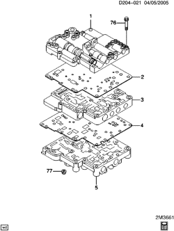 ТОРМОЗА Chevrolet Spark 2006-2007 M AUTOMATIC TRANSMISSION PART 11 (MFL) UPPER CONTROL VALVE