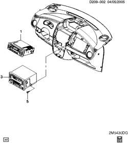 BODY MOUNTING-AIR CONDITIONING-AUDIO/ENTERTAINMENT Chevrolet Spark 2006-2007 M RADIO ASM