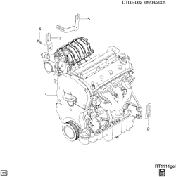 4-ЦИЛИНДРОВЫЙ ДВИГАТЕЛЬ Chevrolet Aveo Hatchback (NON CANADA AND US) 2004-2007 T ENGINE ASM-1.4L L4 (COMPLETE) (L95/1.4-7)