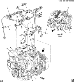 LÂMPADAS-ELÉTRICAS-IGNIÇÃO-GERADOR-MOTOR DE ARRANQUE Chevrolet Cobalt 2009-2010 A WIRING HARNESS/ENGINE (LAP/2.2H)