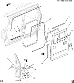 CAB AND BODY PARTS-WIPERS-MIRRORS-DOORS-TRIM-SEAT BELTS Hummer H2 SUT - 36 Bodystyle 2003-2009 N2 DOOR HARDWARE/SIDE FRONT PART 1