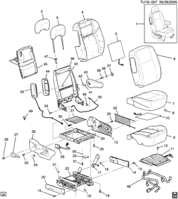 CAB AND BODY PARTS-WIPERS-MIRRORS-DOORS-TRIM-SEAT BELTS Chevrolet Uplander (2WD) 2005-2006 UX1 PASSENGER SEAT/BUCKET (CHEVROLET X88, PONTIAC Z41, 2 TRIM)