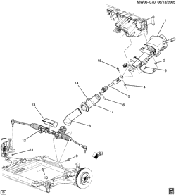FRONT SUSPENSION-STEERING Buick LaCrosse/Allure 2006-2009 W19 STEERING SYSTEM & RELATED PARTS