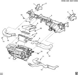 BODY MOUNTING-AIR CONDITIONING-AUDIO/ENTERTAINMENT Buick LaCrosse/Allure 2005-2009 W19 AIR DISTRIBUTION SYSTEM