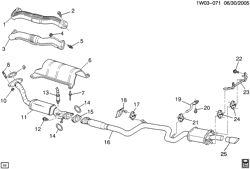 FUEL SYSTEM-EXHAUST-EMISSION SYSTEM Chevrolet Lumina 2000-2002 W27 EXHAUST SYSTEM (LA1/3.4E)