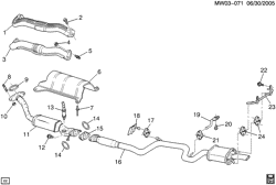 FUEL SYSTEM-EXHAUST-EMISSION SYSTEM Buick Century 1997-1998 W EXHAUST SYSTEM (L82/3.1M)