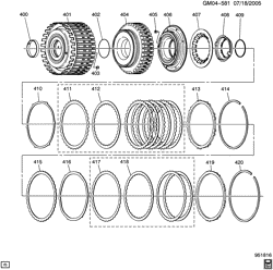 TRANSMISSÃO MANUAL 6 MARCHAS Cadillac CTS 2003-2007 D69 AUTOMATIC TRANSMISSION (M82) (5L40E) DIRECT & REVERSE CLUTCH  ASSEMBLY