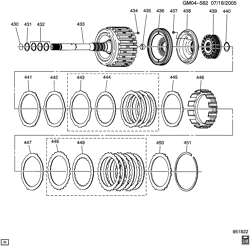 BRAKES Cadillac CTS 2003-2007 D69 AUTOMATIC TRANSMISSION (M82) (5L40E) FORWARD & COAST CLUTCH ASSEMBLY