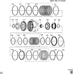 TRANSMISSÃO MANUAL 6 MARCHAS Cadillac CTS 2003-2007 D69 AUTOMATIC TRANSMISSION (M82) (5L40E) CENTER SUPPORT ASSEMBLY