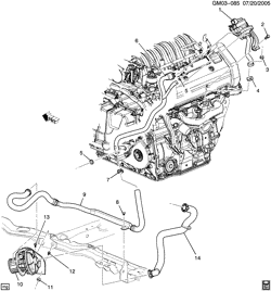 FUEL SYSTEM-EXHAUST-EMISSION SYSTEM Buick Lucerne 2006-2007 H A.I.R. PUMP & RELATED PARTS (LD8/4.6Y)