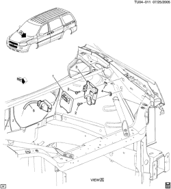 AUTOMATIC TRANSMISSION Pontiac SV-6 (2WD) 2007-2009 U1 T.C.M. MODULE (LZ9/3.9-1,LGD/3.9W)