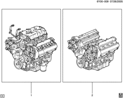 8-ЦИЛИНДРОВЫЙ ДВИГАТЕЛЬ Cadillac XLR 2006-2009 YX ENGINE ASM & PARTIAL ENGINE (LC3/4.4D)