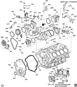 MOTOR 6 CILINDROS Buick Lucerne 2006-2008 H ENGINE ASM-4.6L V8 PART 3 FRONT COVER & COOLING (LD8/4.6Y)