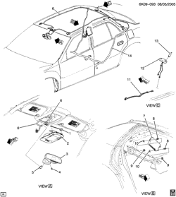 BODY MOUNTING-AIR CONDITIONING-AUDIO/ENTERTAINMENT Cadillac DTS 2006-2008 K COMMUNICATION SYSTEM ONSTAR(UE1)