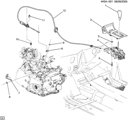 АВТОМАТИЧЕСКАЯ КОРОБКА ПЕРЕДАЧ Buick Lucerne 2006-2011 H SHIFT CONTROL/AUTOMATIC TRANSMISSION (A51,M15)