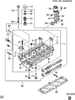 MOTOR 4 CILINDROS Chevrolet Aveo Sedan (Canada and US) 2008-2008 T CYLINDER HEAD ASSEMBLY