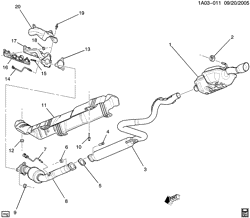 FUEL SYSTEM-EXHAUST-EMISSION SYSTEM Chevrolet Cobalt 2005-2005 A EXHAUST SYSTEM
