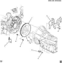 MOTOR 4 CILINDROS Cadillac SRX 2007-2008 E ENGINE TO TRANSMISSION MOUNTING (LH2/4.6A)
