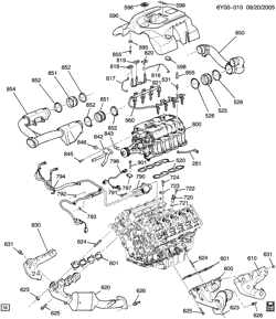 8-CYLINDER ENGINE Cadillac XLR 2006-2009 YX ENGINE ASM-4.4L V8 PART 5 MANIFOLDS & FUEL RELATED PARTS (LC3/4.4D)