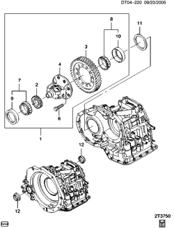 BRAKES Chevrolet Aveo Sedan (Canada and US) 2007-2008 T AUTOMATIC TRANSMISSION PART 14 (MLQ) DIFFERENTIAL GEAR