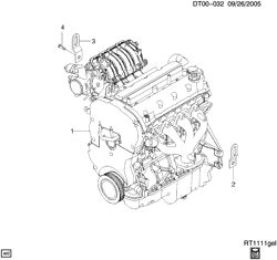 6-ЦИЛИНДРОВЫЙ ДВИГАТЕЛЬ Chevrolet Aveo Hatchback (NON CANADA AND US) 2006-2007 T ENGINE ASM-1.4L L4 (COMPLETE) (L91/1.6-6)