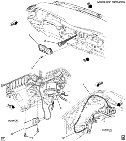 BODY MOUNTING-AIR CONDITIONING-AUDIO/ENTERTAINMENT Chevrolet Impala 2002-2003 W A/C CONTROL SYSTEM- VACUUM)(CJ3)