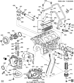 6-CYLINDER ENGINE Cadillac CTS 2003-2004 D ENGINE ASM-2.6L V6 PART 4 OIL PUMP,OIL PAN & RELATED PARTS(LY9/2.6M)