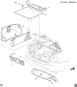 REAR SEAT TRIM-CARPET Chevrolet Malibu (New Model) 2004-2004 Z69 COMPARTMENT TRIM/REAR