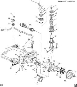 FRONT SUSPENSION-STEERING Buick Century 1997-2005 W SUSPENSION/FRONT
