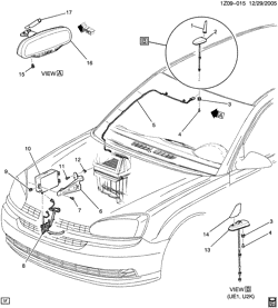 BODY MOUNTING-AIR CONDITIONING-AUDIO/ENTERTAINMENT Chevrolet Malibu 2006-2007 Z COMMUNICATION SYSTEM ONSTAR(UE1,EXC (U2K))
