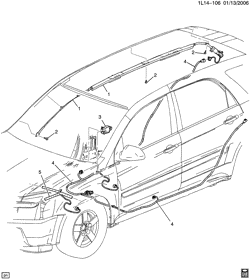ACABAMENTO INTERNO - ACABAMENTO BANCO DIANTEIRO - CINTOS DE SEGURANÇA Chevrolet Equinox 2005-2006 L INFLATABLE RESTRAINT SYSTEM/ROOF SIDE (ASF)