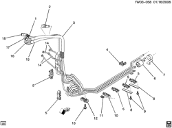 FUEL SYSTEM-EXHAUST-EMISSION SYSTEM Chevrolet Lumina 2000-2002 W19-27 FUEL SUPPLY SYSTEM-FUEL LINES (LA1/3.4E)