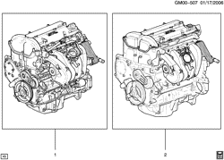 4-ЦИЛИНДРОВЫЙ ДВИГАТЕЛЬ Chevrolet HHR 2006-2006 A ENGINE ASM & PARTIAL ENGINE (LE5/2.4P)(1ST DES - WITH ENGINE OIL COOLER)