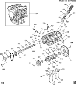 MOTOR 6 CILINDROS Buick Regal 2003-2004 W ENGINE ASM-3.1L V6 PART 1 CYLINDER BLOCK & INTERNAL PARTS (LG8/3.1J)