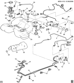 FUEL SYSTEM-EXHAUST-EMISSION SYSTEM Cadillac SRX 2004-2009 E FUEL SUPPLY SYSTEM (LH2/4.6A)