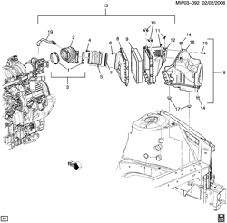 FUEL SYSTEM-EXHAUST-EMISSION SYSTEM Pontiac Grand Prix 2005-2005 W AIR INTAKE SYSTEM-V6 (L26/3.8-2, NF4,NT7)