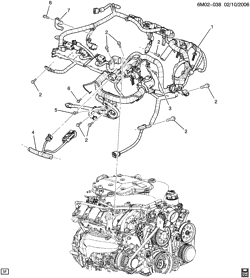 LÂMPADAS-ELÉTRICAS-IGNIÇÃO-GERADOR-MOTOR DE ARRANQUE Cadillac SRX 2004-2009 E WIRING HARNESS/ENGINE ASM (LY7/3.6-7)