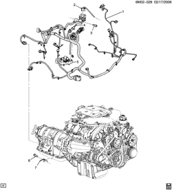 LÂMPADAS-ELÉTRICAS-IGNIÇÃO-GERADOR-MOTOR DE ARRANQUE Cadillac SRX 2004-2009 E WIRING HARNESS/ENGINE COMPARTMENT (LY7/3.6-7)